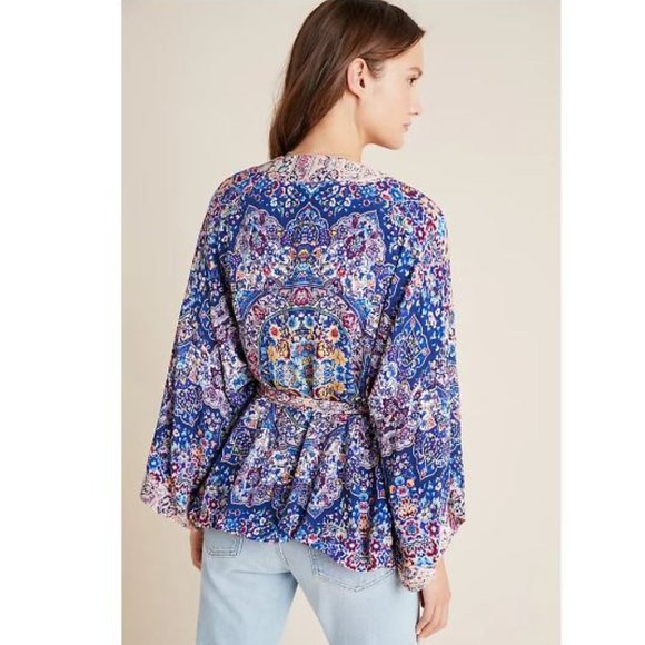 Jasmine Kimono in Paisley Lilac Motif from Anthropologie – One Size - NWT - Picture 3 of 9